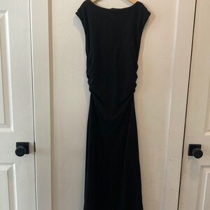 H&M Black Form Fitted Cap-Sleeved Maxi dress XS